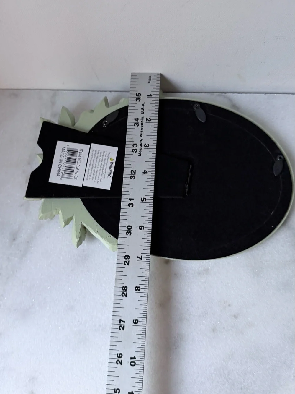Sage Green Floral Oval Picture Frame with butterfly 5”x7” photo